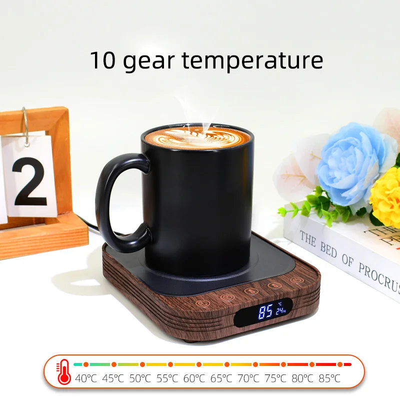 35W Electric Mug Warmer Cup Heater with 10 Gear Temperature Control Electric Hot Plate Warm Coaster Heating Pad 220V
