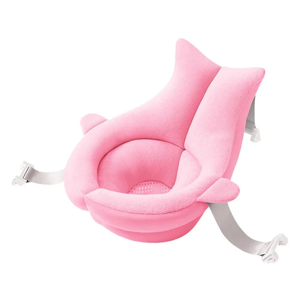 Newborn Bath Cushion Seat Anti Slip Floating Infant Bathtub Pad Portable Infant Bath Support Pad for Less Than 10kg Babies