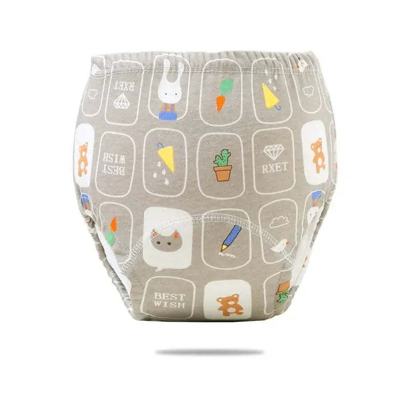 2/3/4/5/8Pc Baby Potty Toilet Training Pants Nappies Cartoon Boys Girls Underwear Cotton TPU WaterProof Panties Reusable Diapers