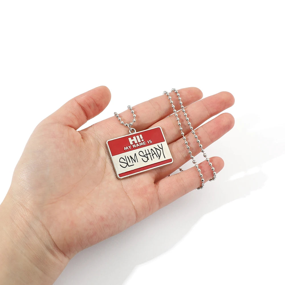 POTCET Eminem Men's Fashionable Versatile 2026 Hip Hop Jewelry Pendant Necklace - Trendy Souvenir for Boyfriend