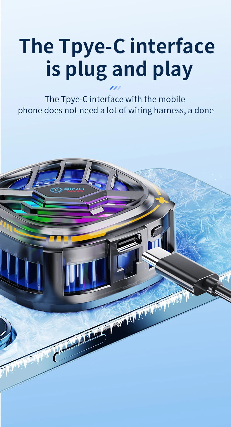 New X76A Magnetic Display Phones Cooler Back-Clip 2 in 1 Game Cooler Semiconductor Fast Phone Cooling Fan for IOS Android Phone