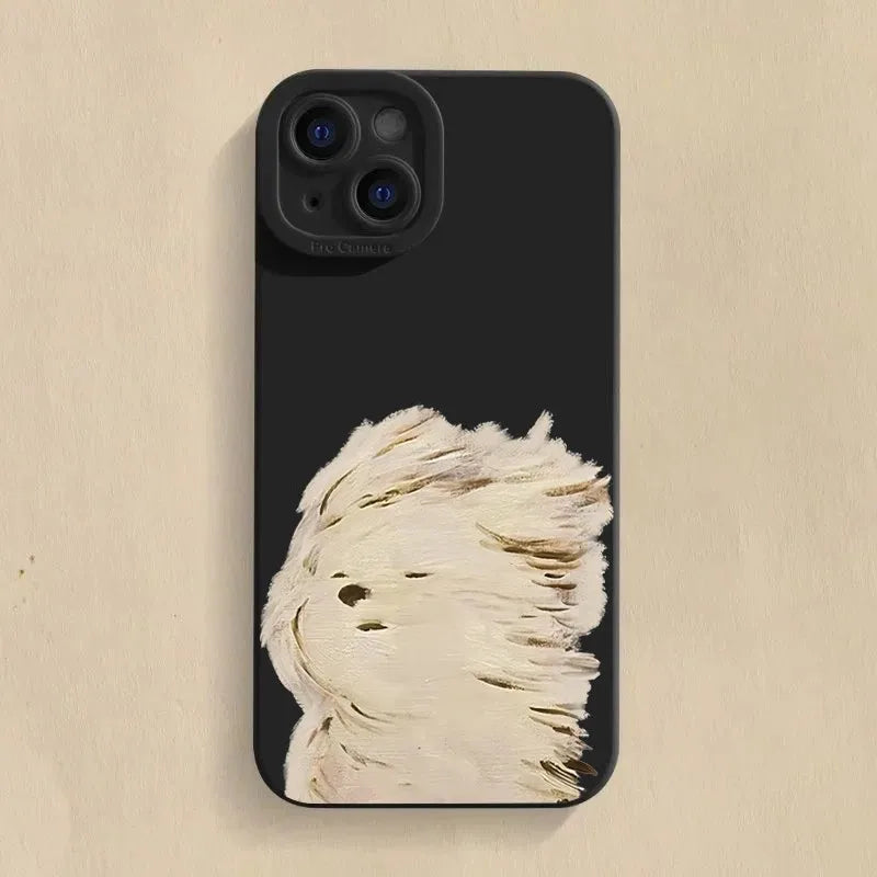 Cartoon Dog Puppy Phone Case For iPhone 17 16e 16 15 14 13 12 11 Mini Air Pro Max X XR XSMax 8 7 6 Plus Soft Silicone Back Cover