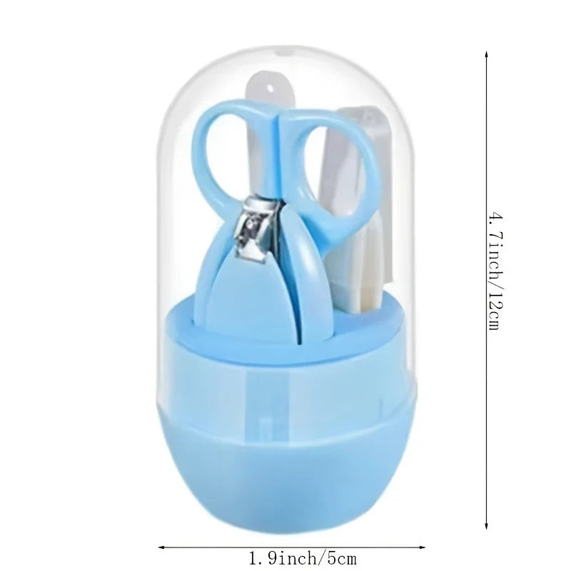 4pcs Infant Baby Clipper Nail Set, Baby Grooming Kit, 4-in-1 Baby Care Set, Baby Nail Clipper, Scissors, File, Tweezer