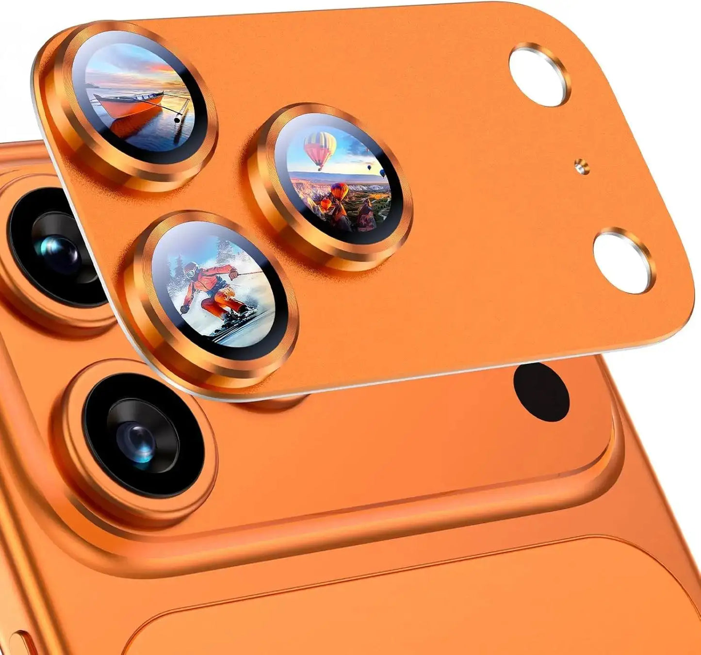 For IPhone 17 Pro Max Camera Lens Protector [Strong Adsorption][Case-Friendly] Metal Tempered Glass Ziai Camera Screen Cover