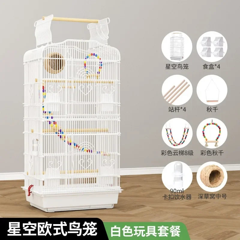 Hut Feeder Nest Bird Cage Parrot Carrier Breeding Villa Home Bird Cage Pigeon Luxury Oiseaux Accessoires Products Pet