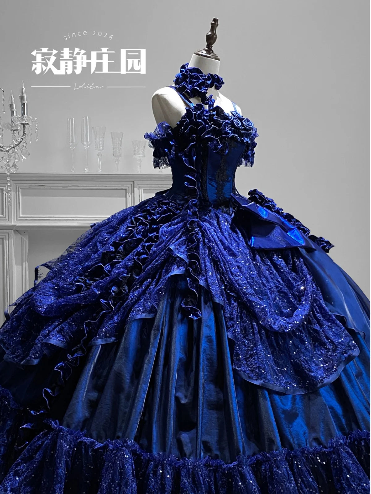 Original Burgundy Fish Bone Flower Wedding Dress Lolita Girl Women's Fairy Lace Bow Slim Maxi Long Party Birthday Dresses