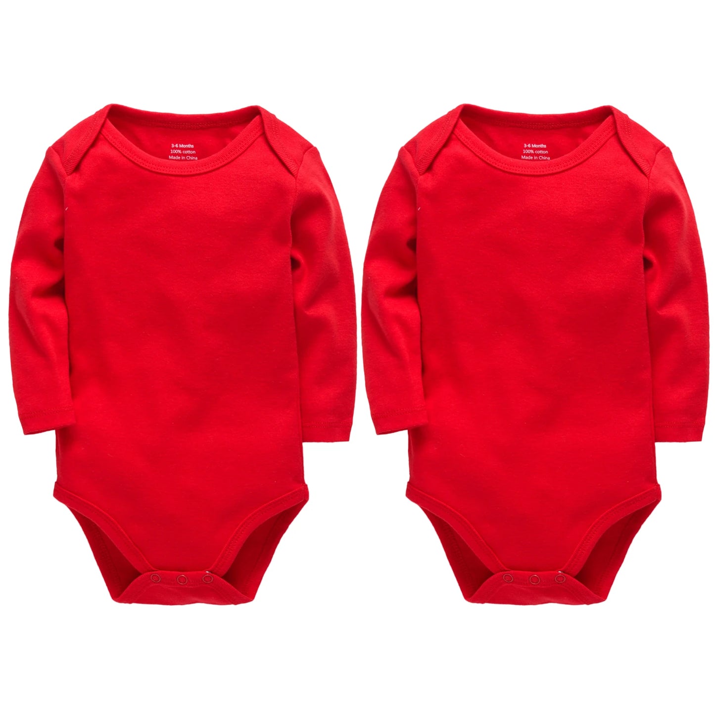 Honeyzone 3PCS/Sets Red Unisex Baby Bodysuit Loungewear Soft Long Sleeve Cotton One-Piece Jumpsuit Newborns Baby Clothing Babies