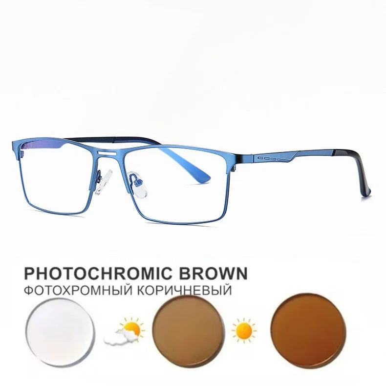 Fashion Metal Myopia Classic Color Changing Glasses Ball Luminosity0 ~ 600Degree