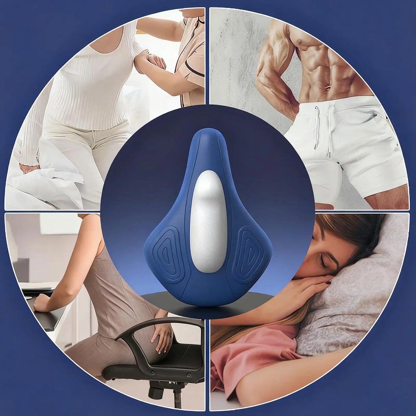 Pelvic Floor Muscle Trainer 4-Mode Massage Repair Cushion USB Rechargeable Electric Sphincter Bladder Exerciser for Men Women