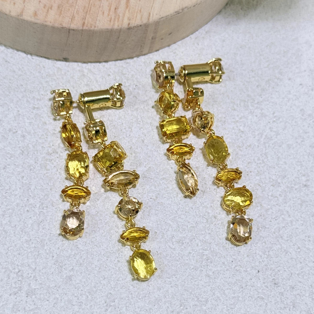 Original 2025 New Trend Fine Jewelry Set Charm Gold Candy Crystal Fashion Necklace Bracelet Earring for Women's Anniversary Gift