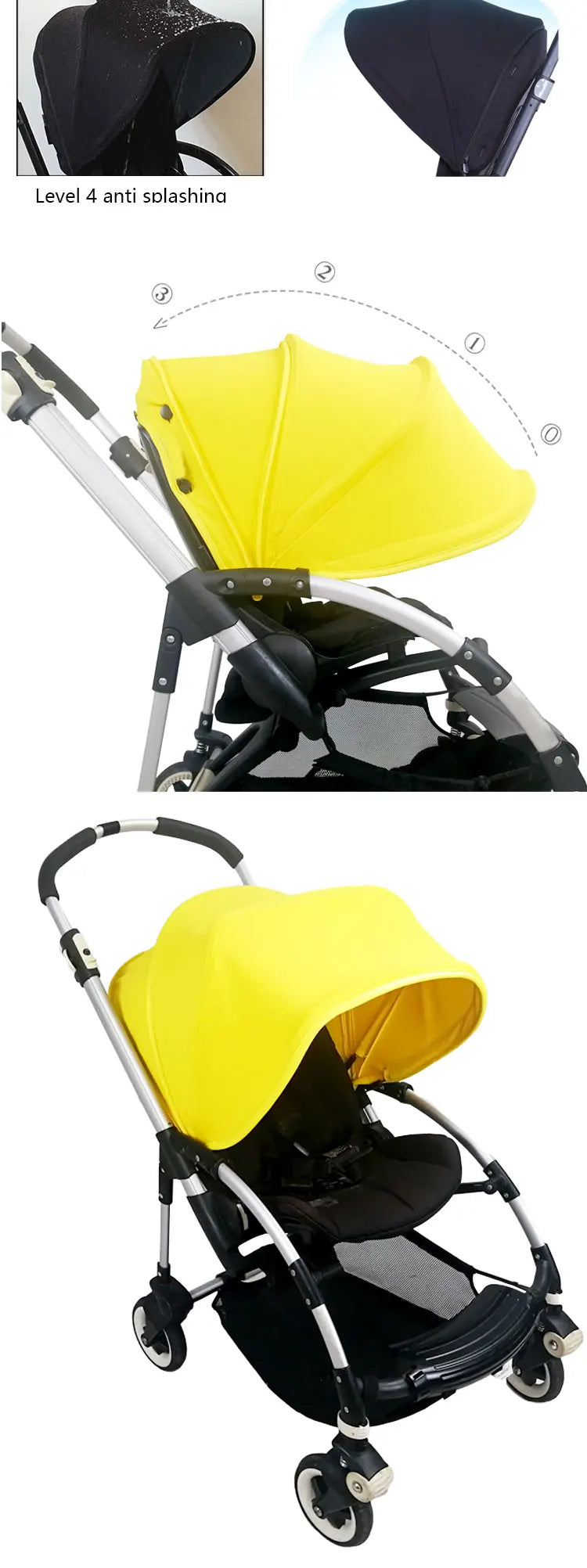 Baby Stroller Sun Shade Awning Canopy And Seat Cushion Armrest For Bugaboo Bee6 Bee5 Bee3 Baby Stroller Accessories