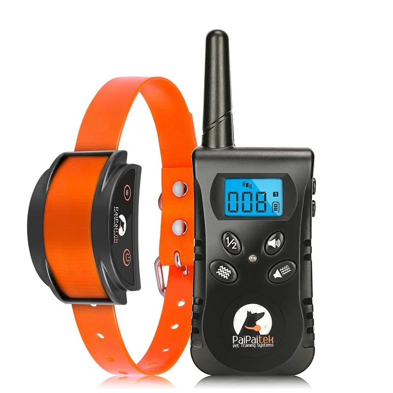 Paipaitek 500yd Dog Training Collar Anti Bark Shocker for S/M Dogs Electric Dog Collar With Remote Rechargeable Waterproof