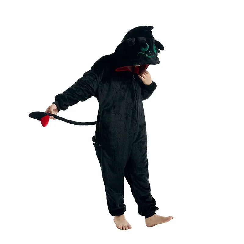 Animal Cosplay Overalls Kigurumi Cat Costume Halloween Carnival Stage Performance Role Play for Adults Kids Clothes Party Set