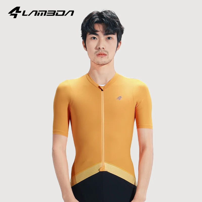 LAMEDA Cycling Jersey Man Summer Jersey MTB Anti-UV Bike Short Sleeve with 3 Pockets Men's Bicycle Riding Shirt Sports Clothing