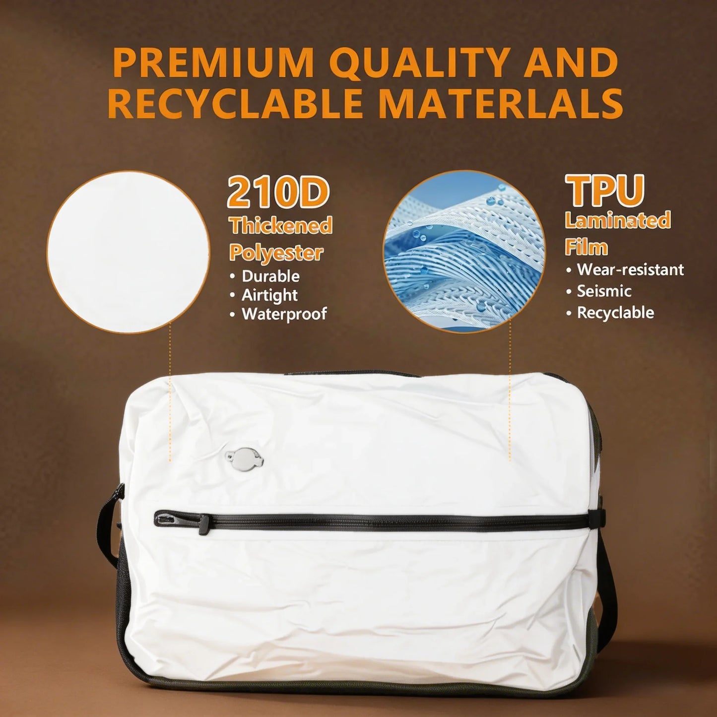 17L Vacuum Storage Bags for Travel, Space Saver Compression Bags for Suitcase, Travel Essentials Packing Bags for Clothes Blanke