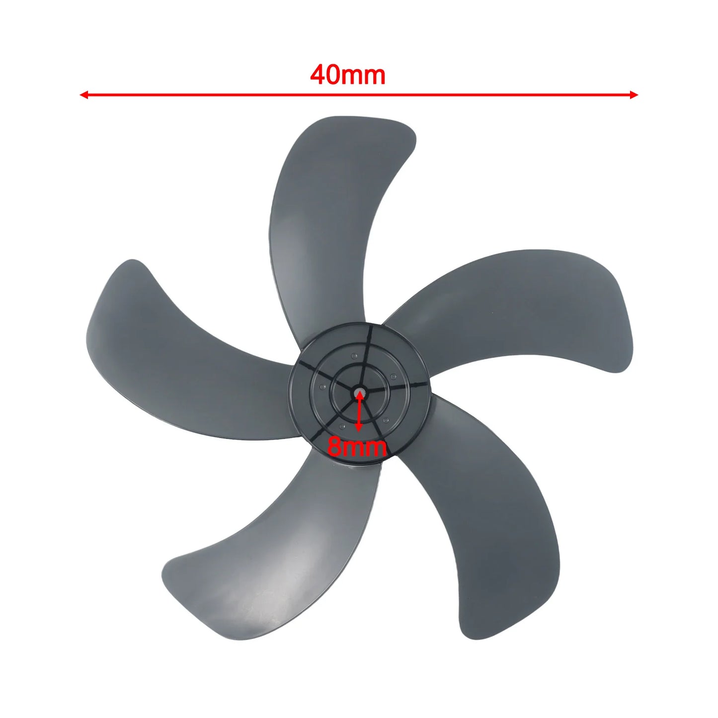 1 Pcs 16 Inch Household Plastic Fan Blade Five Leaves With Nut Cover For Pedestal Fan Table Fanner Accessory