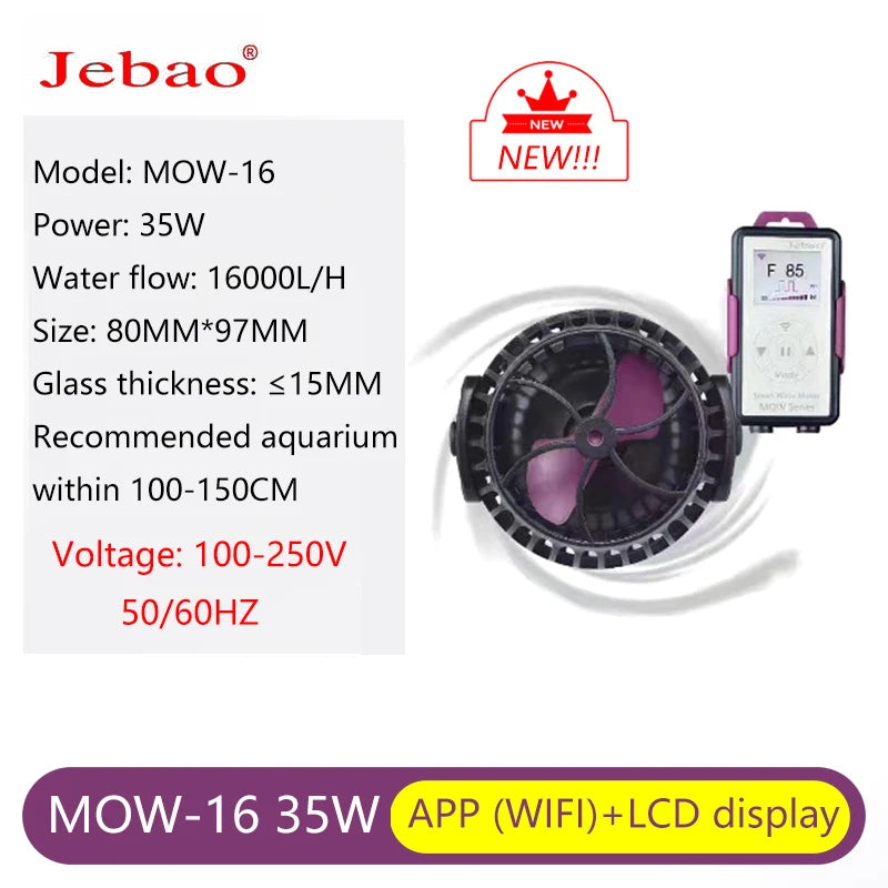 Jebao ALW MLW-5 MLW-10 MLW-20 MLW-30 Series smart Wave Pump with Wifi LCD Display Controller Wave ball Fish Tank Aquarium marine