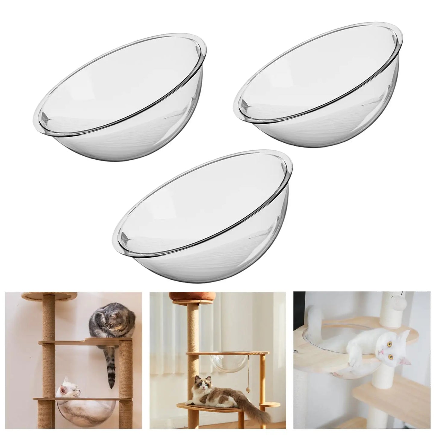 Cat Space Capsule Bed Cat Supplies Bed Replacement Cat Bowl Bed Pets Bed Capsule Dome Cover for Lounging Playing Sleeping Kitten