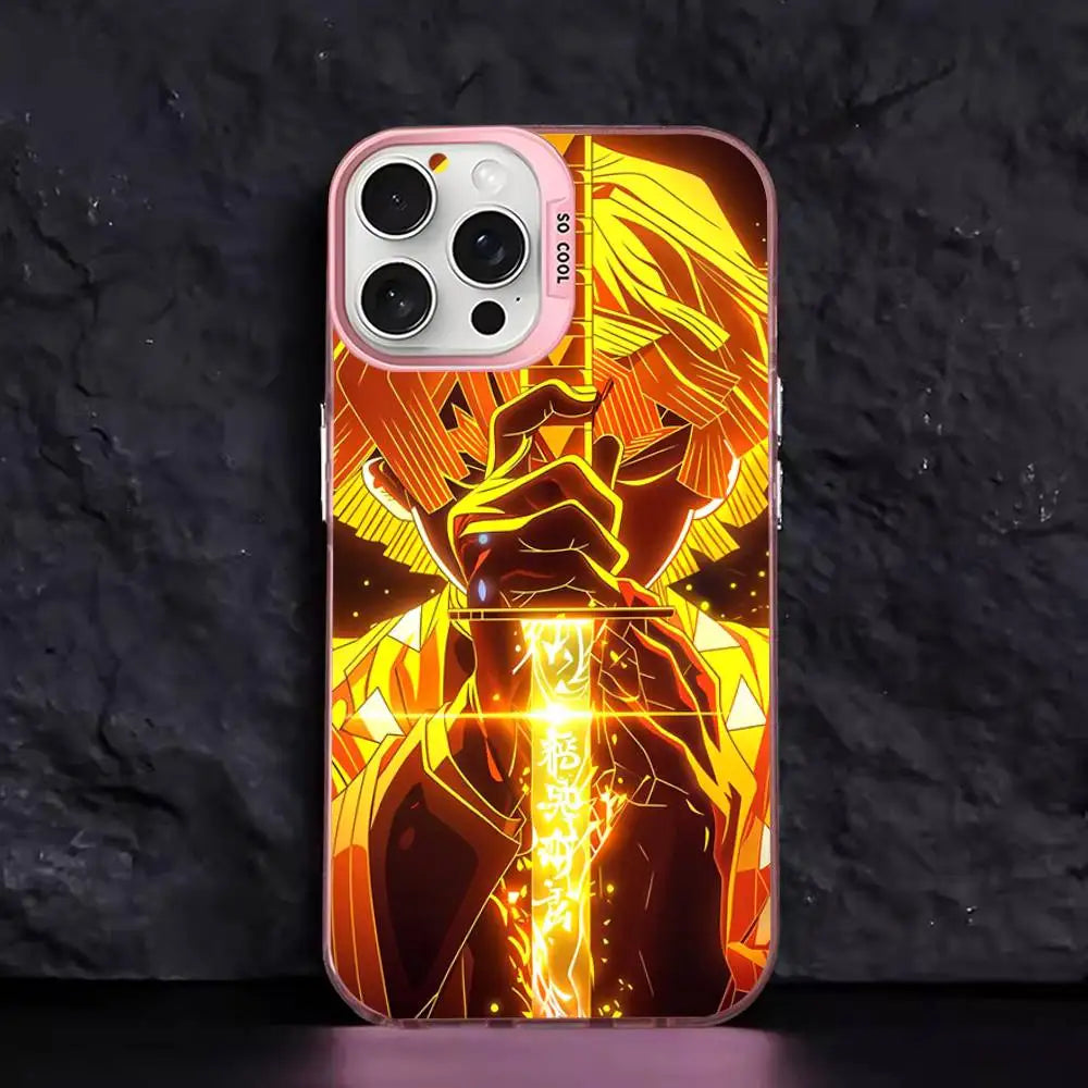 D-Demon Zenitsu S-Slayer Phone Cases For iPhone 17 16e 15 14 13 12 11 Plus Pro Max ProMax Colorful Covers