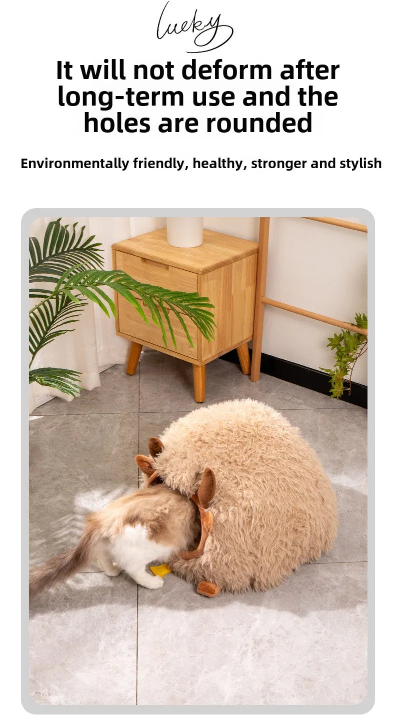 New cat bed yak-shaped bed winter-warm semi-enclosed cat house dog all-season cat pet beds