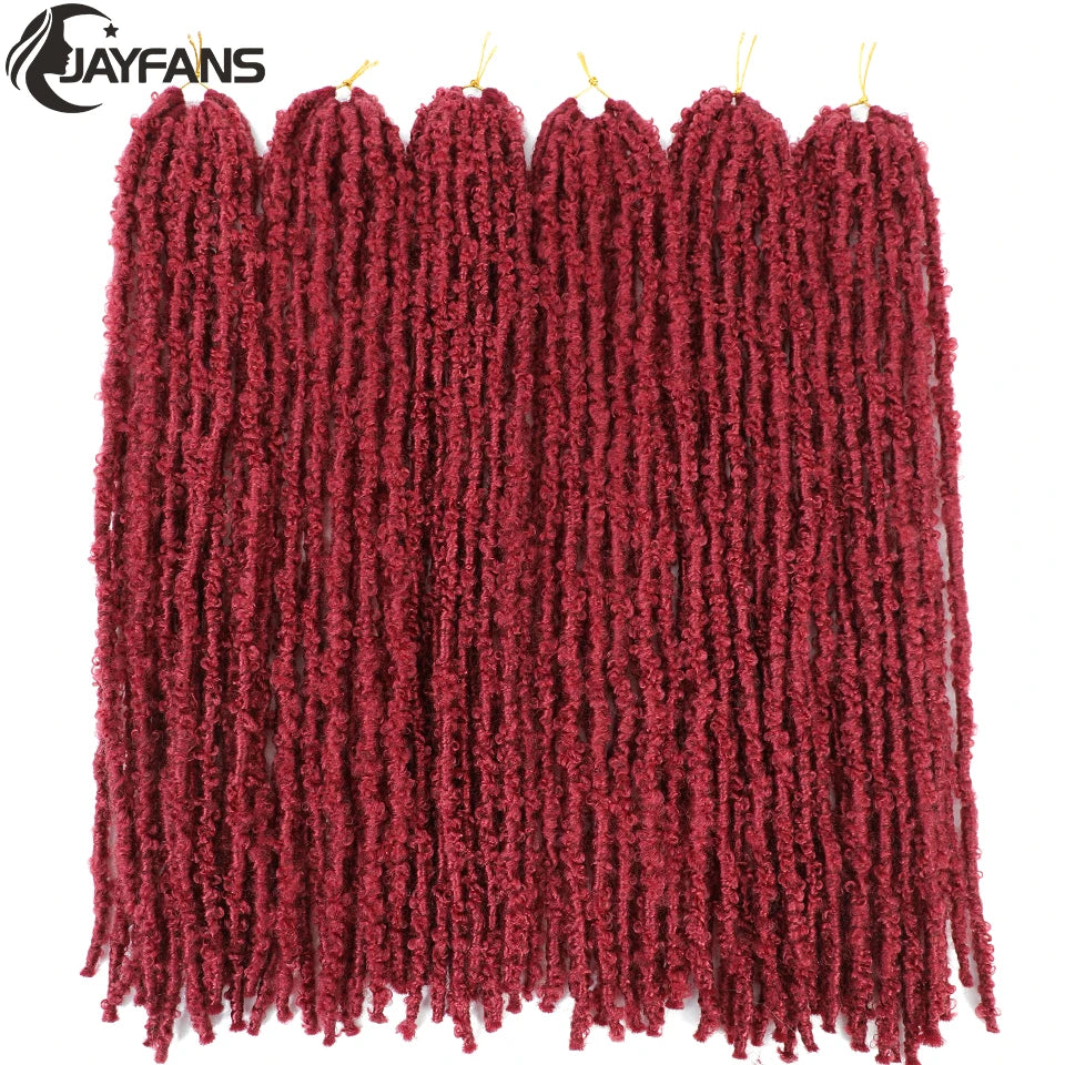 18 24 Inch Butterfly Locs Crochet Hair Extensions Synthetic Distressed Butterfly Soft Locs Crochet Braids Hair for Black Women
