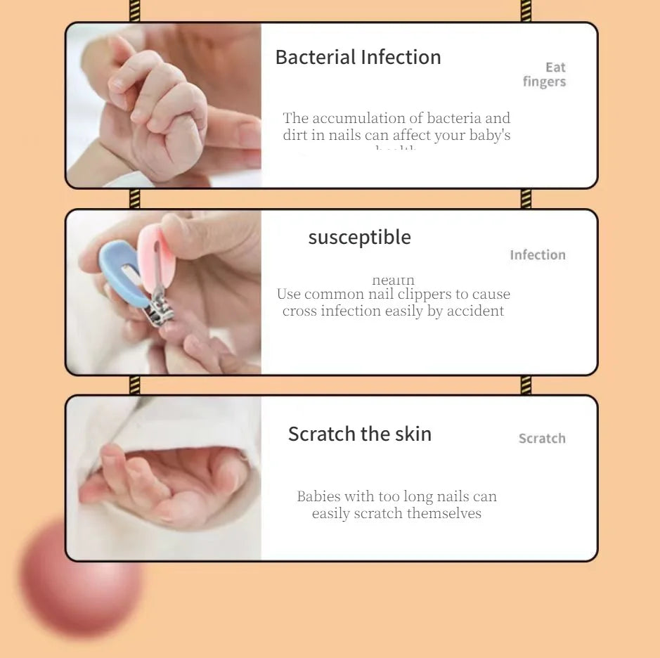 Electric Baby Nail Clipper Set Grinding Head Newborn Nail Clipper Set Safe and Easy-to-use Care Nail Set
