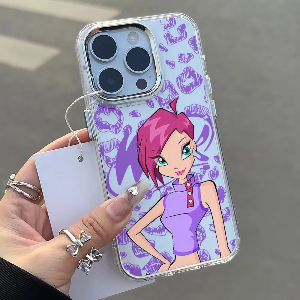W-Winx C-Club Phone Case for IPhone 17 16e 16 15 14 13 12 11 Mini Pro Max X XR XSMAX 8 7 Air Plus Transparent Soft Cover