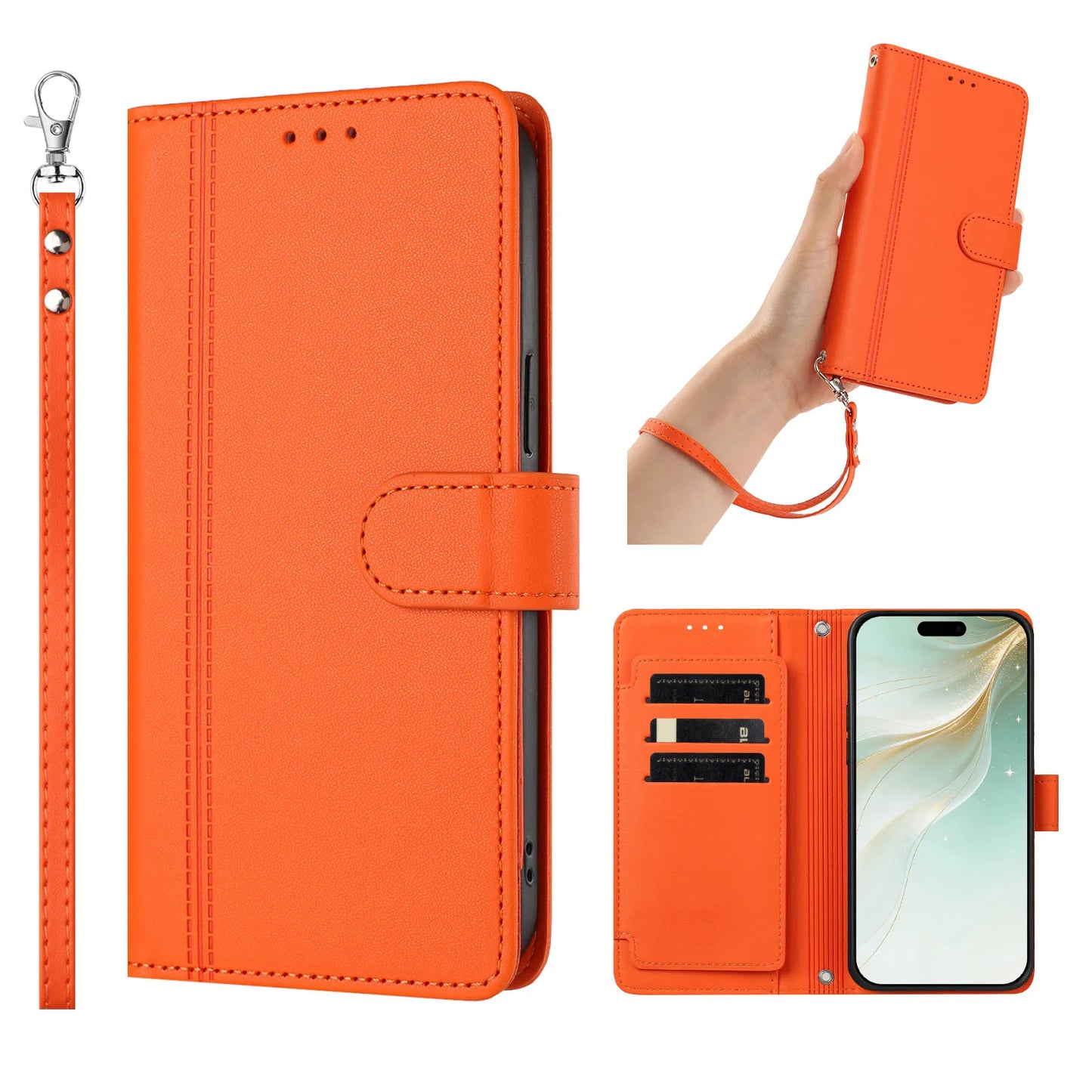 PU Leather Flip Phone Case For Oneplus 8T 9R 10T 11R 12R 13R 15T Holder 9 Card Slots Wallet Cover For Oneplus 13 12 11 10 9 Pro