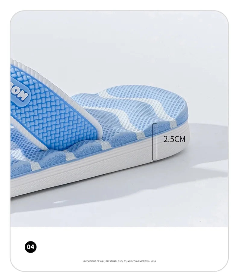 Couple Style Men's and Women's New Summer Beach Shoes Lightweight Flip-Flops Non-Slip Large Size Slippers Thick-Soled Anti-Odor