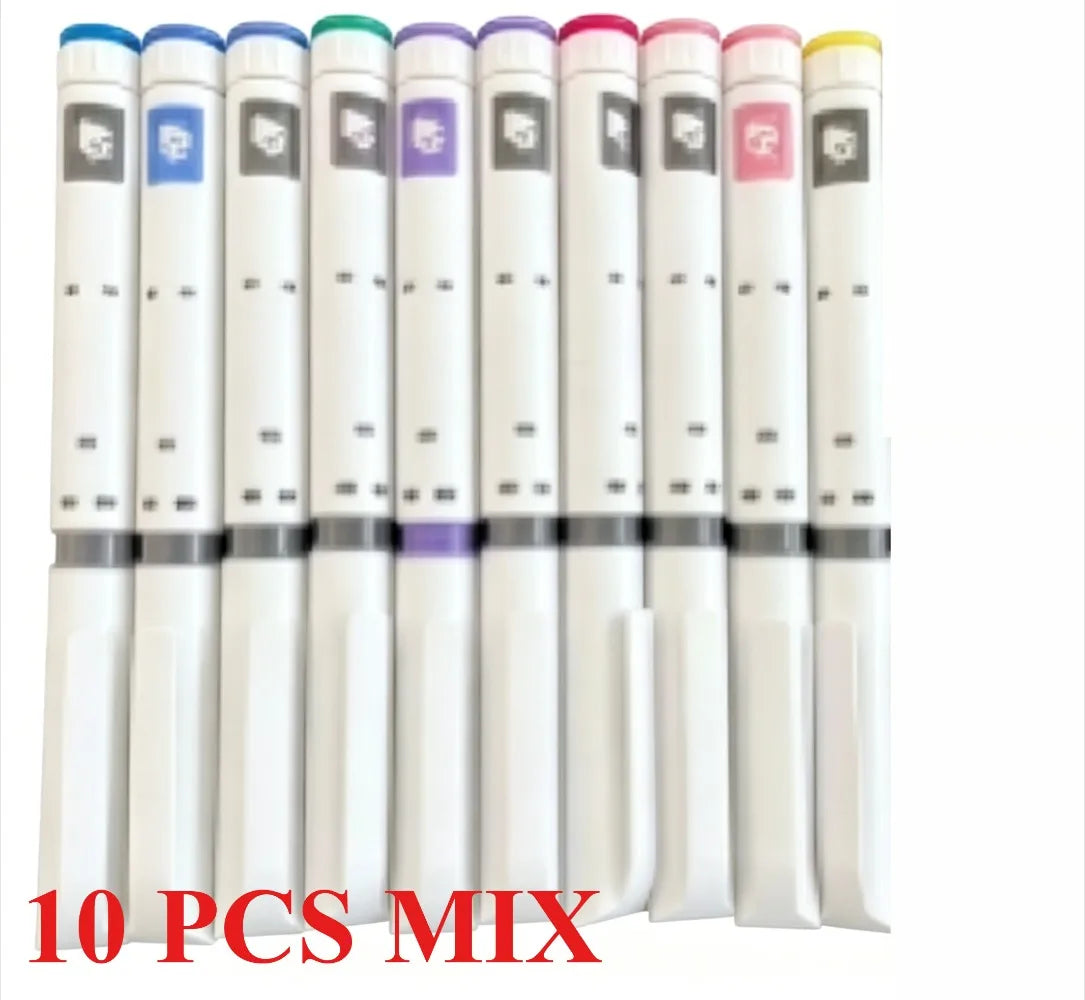 Hot Sale 10PCS Set 60IU Plastic Disposable Injection Pen With 3ml Glass Vial 31G 8MM Needle for Daily Tattoo Pen Use