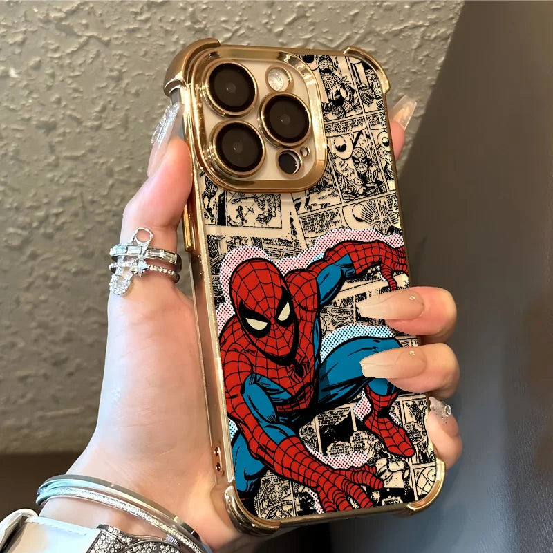 Cool Hero Spiders-man Phone Case For iPhone 17 17e 16e 16 15 14 13 12 11 Pro Max X XR XSMax 7 8 Mini Air Plus Anti-Fall Airabag