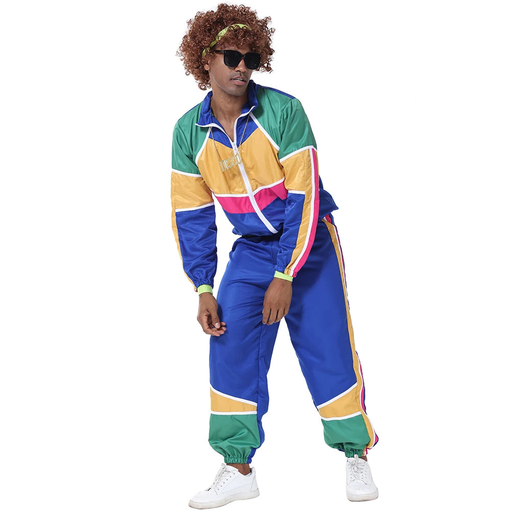 Halloween Couples Hippie Costumes for Women Male Vintage 70s 80s Rock Disco Cosplay Outfits Hip Hop Disco Hippie Costume