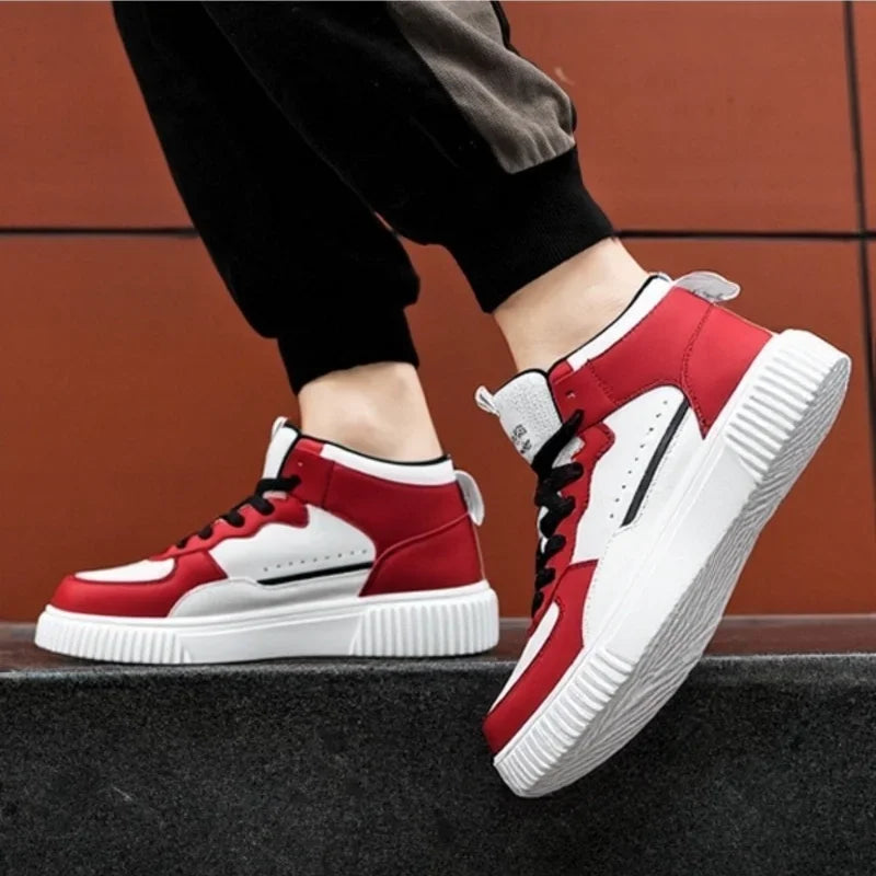 YRZL Casual Shoes for Men Sneakers Breathable PU Leather White Shoes Unisex Comfortable Walking Sport Shoes for Man
