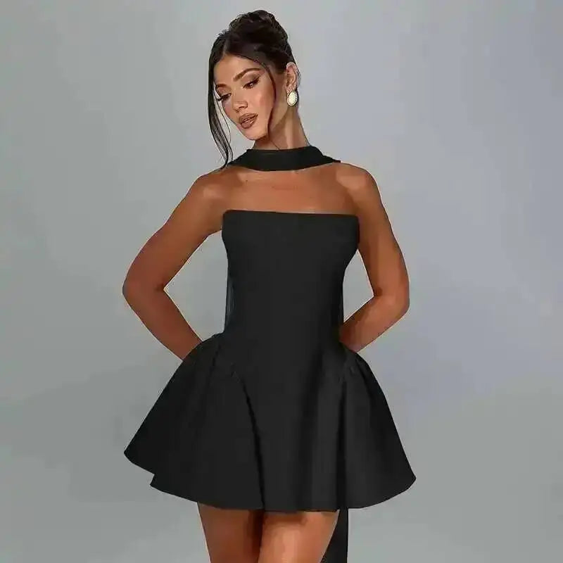 Avrilyaan Off Shoulder Backless Sexy A-line Dress Women 2025 Elegant Party Dress Strapless Bodycon Mini Summer Dress Vestidos