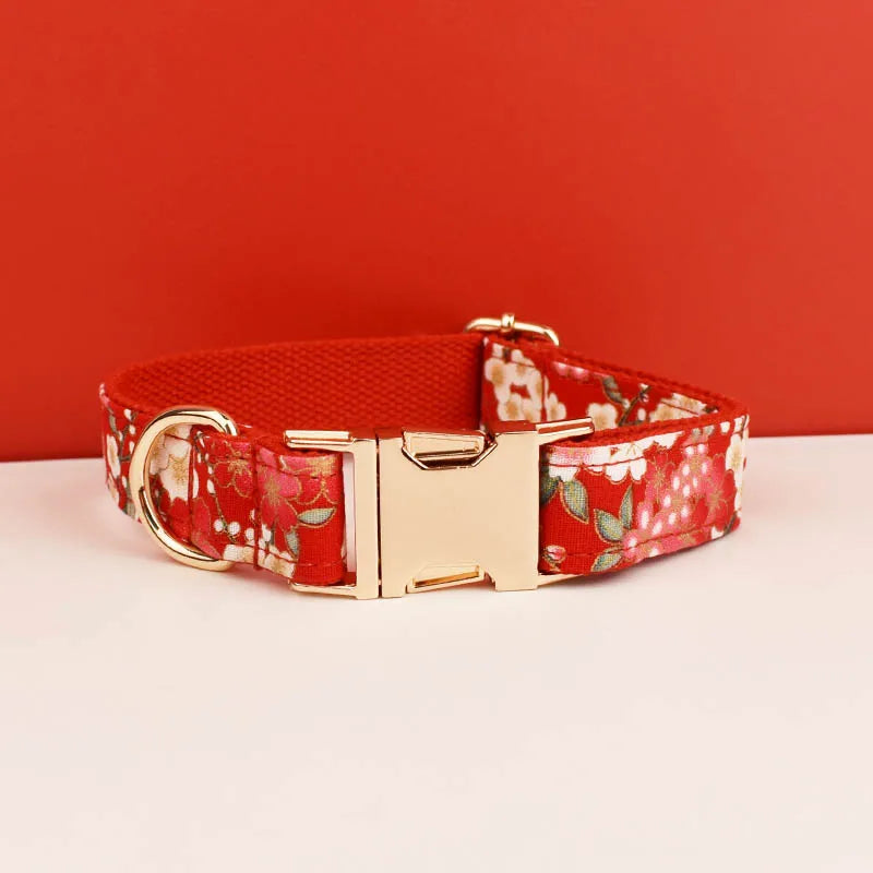 pets accessories dog collar leash harness set dog collar bow tie Printed pet products personalized luxury tactical dog collars