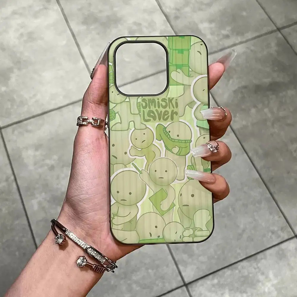 Cute S-Smiski Phone Case For IPhone 17 16 15 14 Plus 11 12 13 Pro Max Shockproof Protection Soft Back Cover