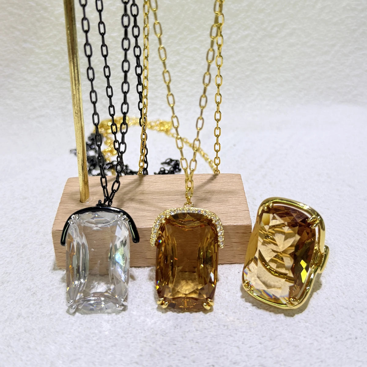 Original 2025 New Trend Fine Jewelry Set Charm Gold Candy Crystal Fashion Necklace Bracelet Earring for Women's Anniversary Gift