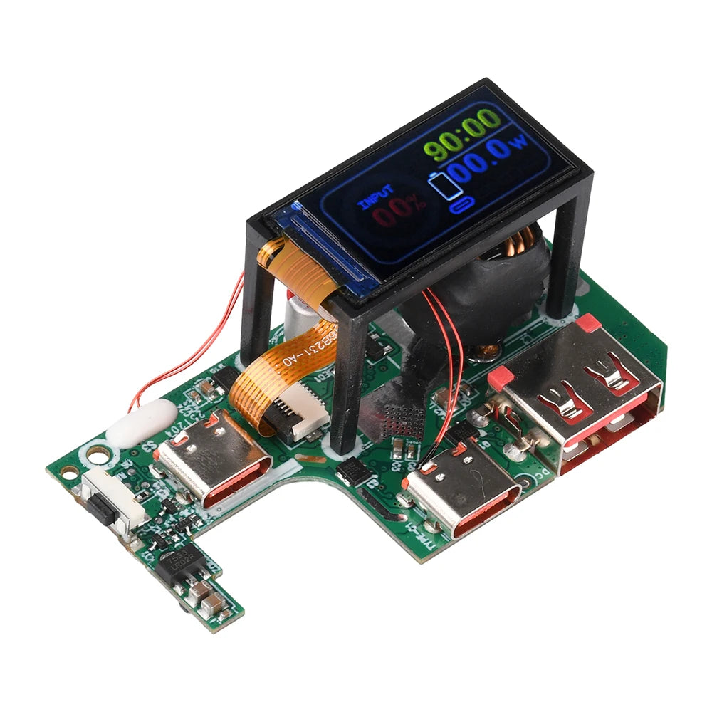 45W 2S 65W 3S Fast Charging Module with TFT Display PD QC Compatible DIY Power Bank Circuit Board for Portable Chargers