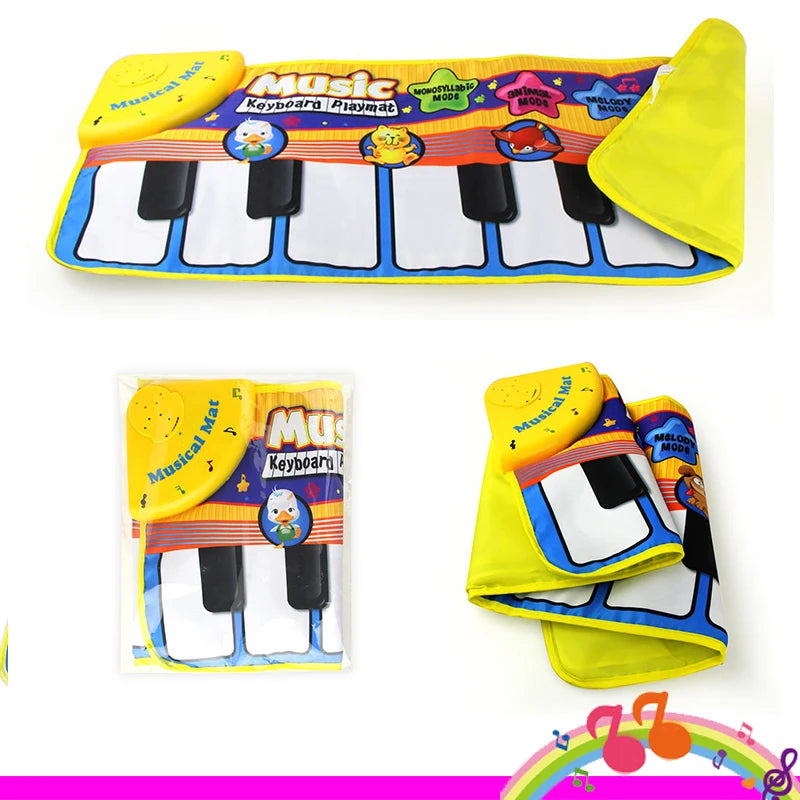 Kids Musical Carpet Baby Toddlers Fitness Keyboard Piano Mat Music Play Instrument Montessori Education Toys Gift for Girl Boy