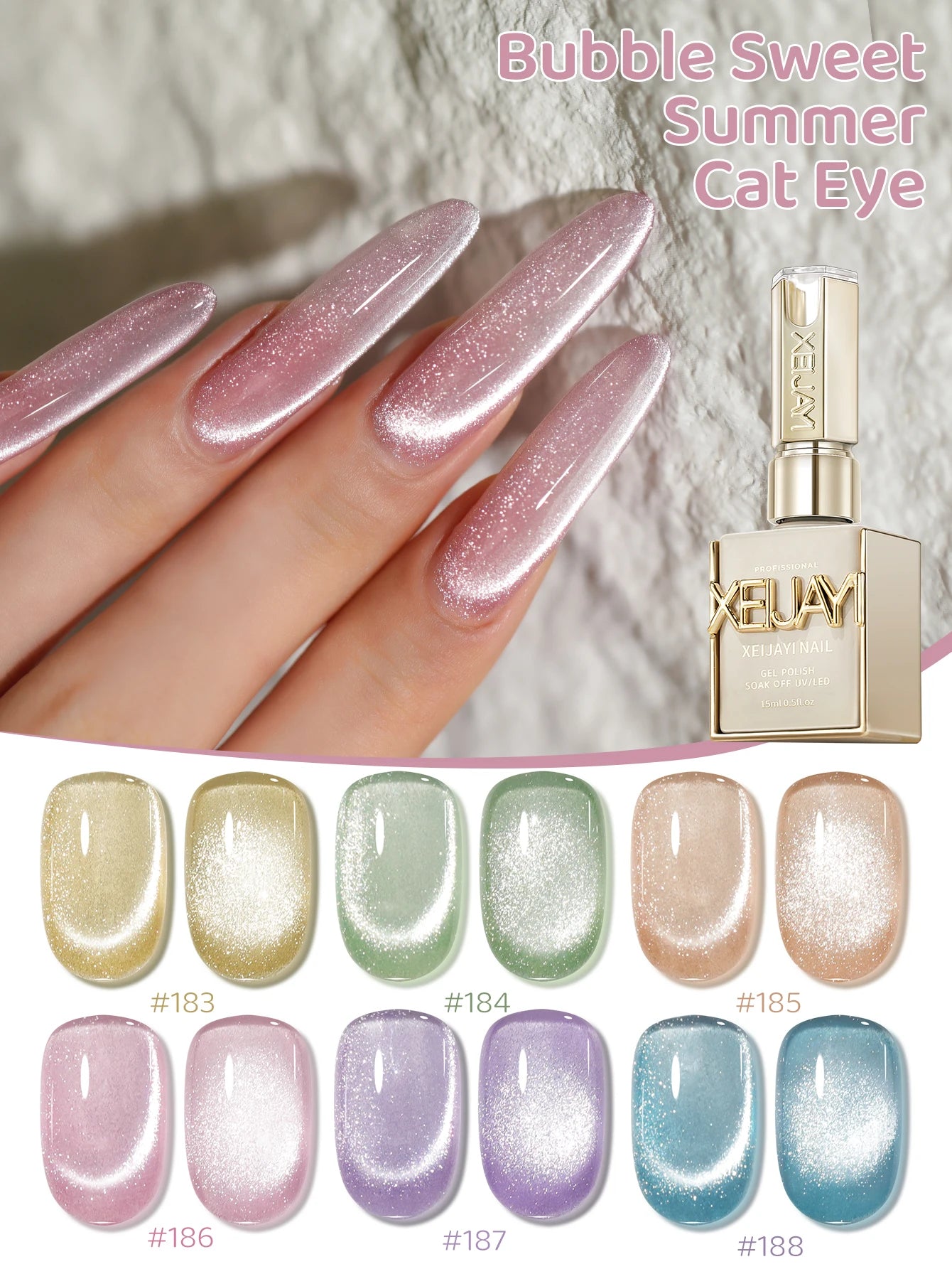 6 Colors 15ml Gel Nail Polish Soaking UV LED Nail Gel Female Nail Art Tools Fashion Nails For Home Salon Nail Art DIY