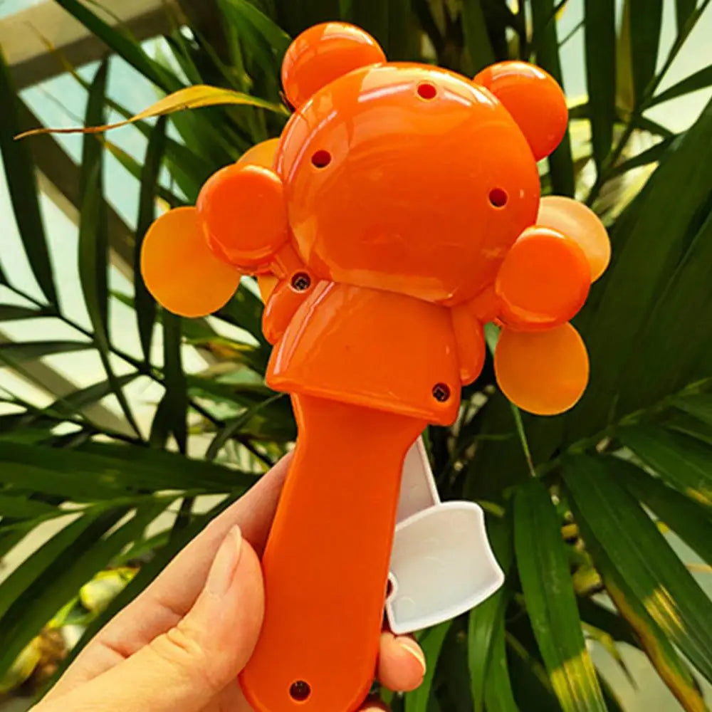 Manual Press Cooling Fans Cartoon Double Fan Leaf Handheld Mini Cooling Fan For Children Cute Summer Kids Fans Party Favors For