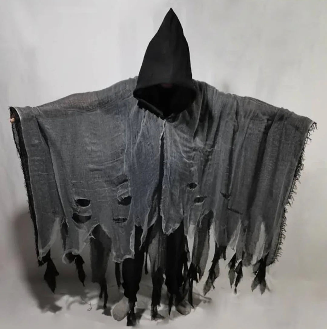 Halloween Ghost Dementor Cosplay Costume Adult Gothic Horror Zombie Tattered Hooded Capes Unisex Party Cosplays Cloaks New 2026