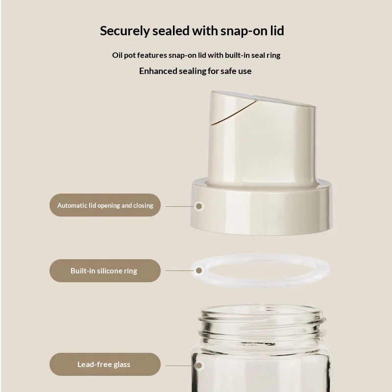 New Household Kitchen Soybean Vinegar Spice Bottle Set Glass Leakproof Aroma Spice Wine Dedicated Non-Hanging Oil Jar