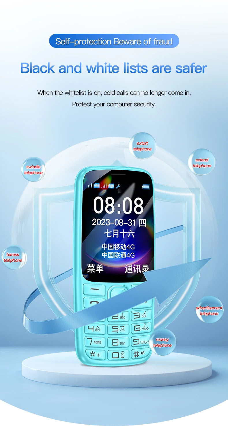 C99(H11) 4G Button Phone 2.4inches TFT Screen Dual SIM Dual Standby Voice King Alarm Clock 1500mAh Battery Torch CellPhone