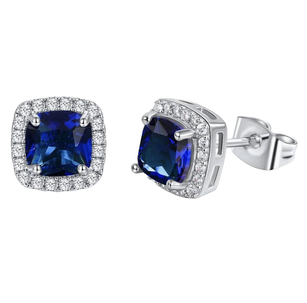 MS Luxury Jewelry 925 Sterling Silver Stud Earrings For Women Gemstones 7A Cubic Zirconia Ear Pin Earrings Stud Fine Jewelry