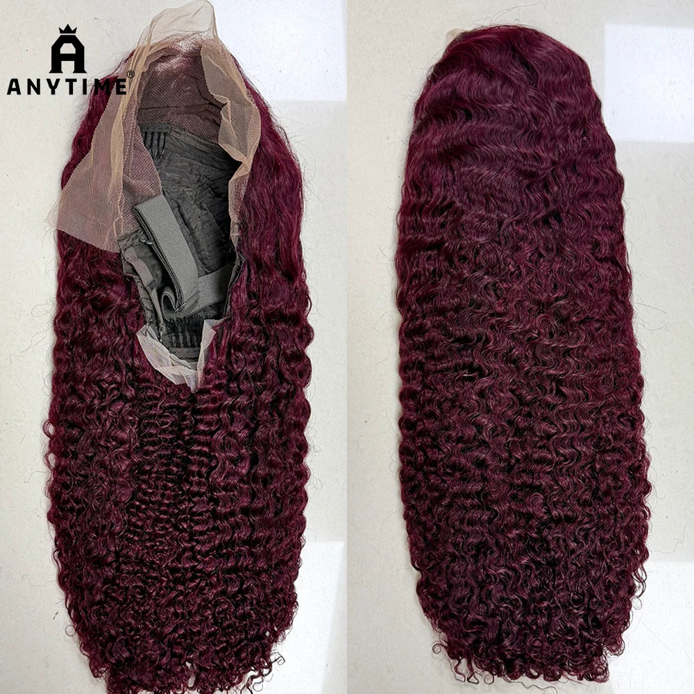 280% High Density Double Drawn Pixie Jerry Curly Water Wave Human Hair Wigs 20inches 13x4 Lace Frontal Human Hair Wig for Women