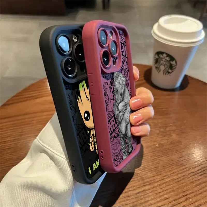 Cool Anime GrootS MarvelS Phone Case for iPhone 17e 17 16e 16 15 14 13 12 11 Air Pro Max Mini XR XS X 7 Plus Soft TPU Back Cover
