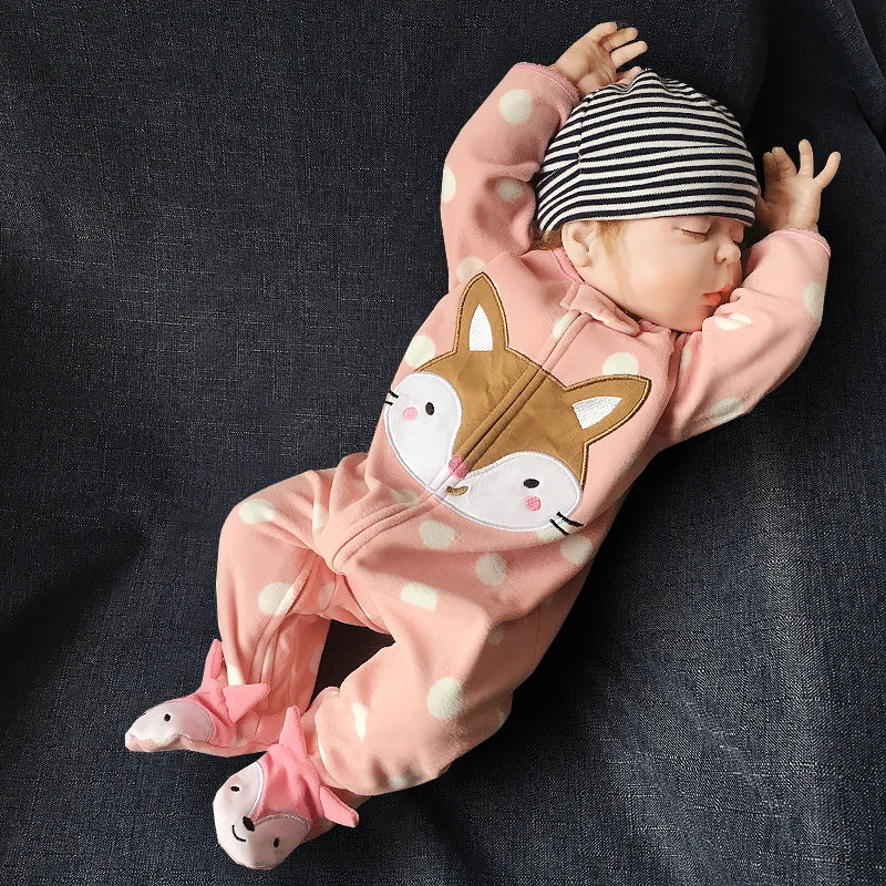 New Hot Polar Fleece Pajamas Baby Winter Romper Cover All Jumpsuits Newborn Boys Clothing Little Girl Fall Clothes Toddler 0-12M