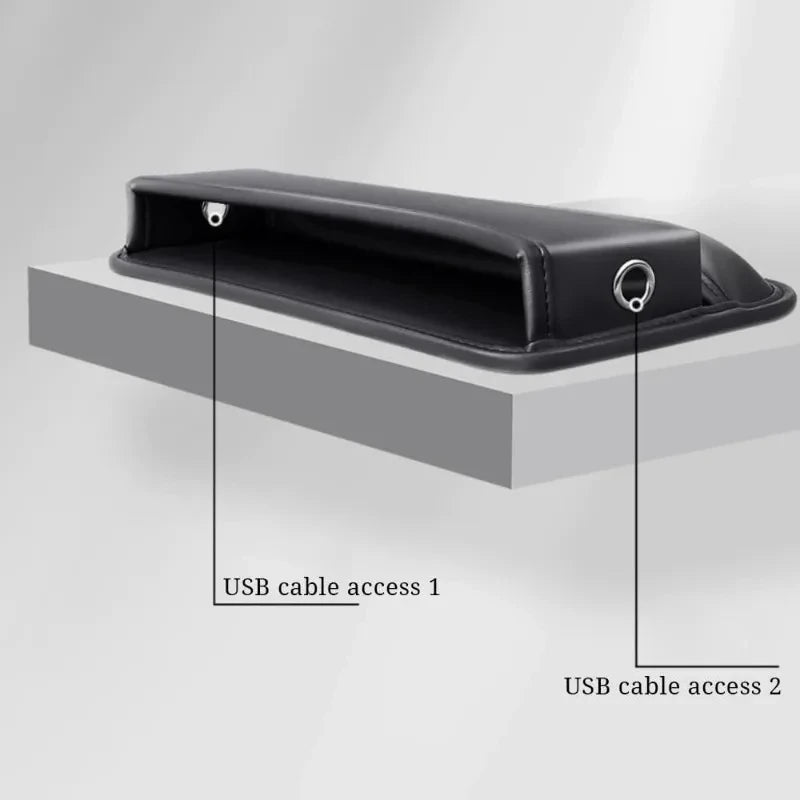 Car Seat Gap Organizer Universal PU Leather Console Side Pocket Auto Crevice Filler Storage Box Interior Accessories