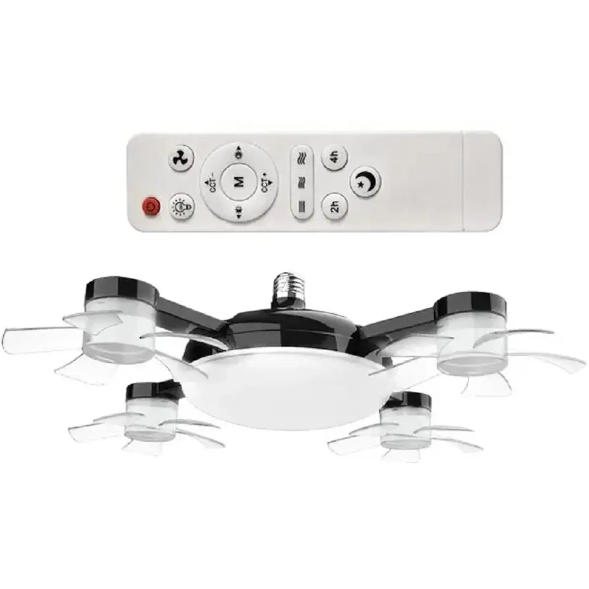 A74G-Fan Light 2-In-1 Drone Design Fan Light 60W With Remote Control For Entrance Hall Family Corridor Living Room